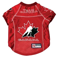 Maillot rouge pour animaux de compagnie hockey du Canada