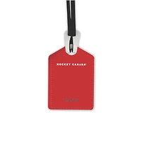 Étiquette de bagage en cuir personnalisée de Hockey Canada rouge