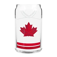 Canette en verre de 473 ml (16 oz) à l'effigie du maillot de Sidney Crosby, Hockey Canada