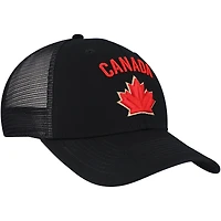 Casquette de camionneur ajustable unisexe noire Hockey Canada 2024