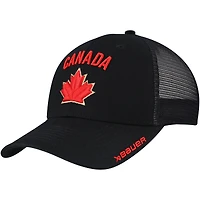 Casquette de camionneur ajustable unisexe noire Hockey Canada 2024