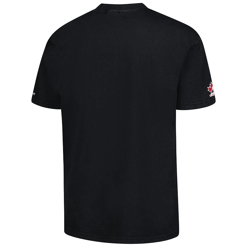 T-shirt unisexe noir coupe carrée Hockey Canada 2024