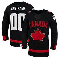Maillot réplique alternatif personnalisé unisexe noir de Hockey Canada