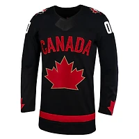 Maillot réplique alternatif personnalisé unisexe noir de Hockey Canada