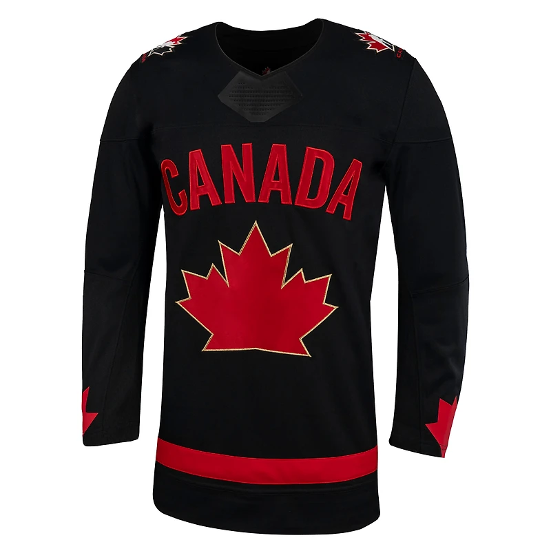 Unisex Black Hockey Canada Alternate Replica Jersey