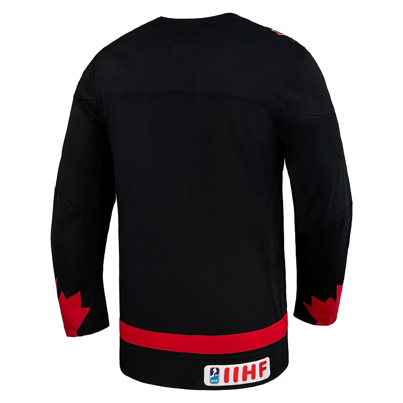 Maillot réplique alternatif unisexe noir de Hockey Canada