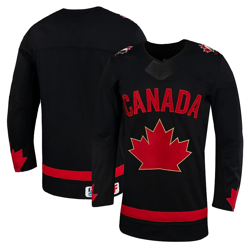 Unisex Black Hockey Canada Alternate Replica Jersey