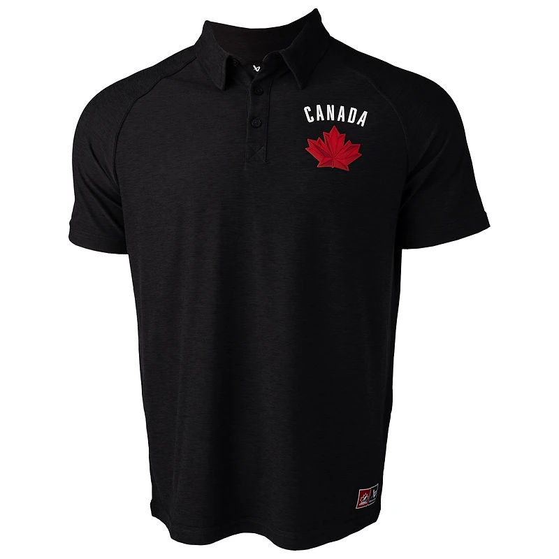 Unisex Black Hockey Canada Performance Polo