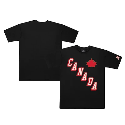 Unisex Peace Collective  Black Hockey Canada Heavyweight T-Shirt