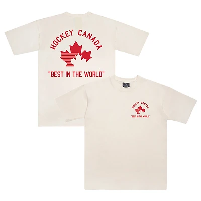 Unisex Peace Collective  Cream Hockey Canada Heavyweight Best the World T-Shirt