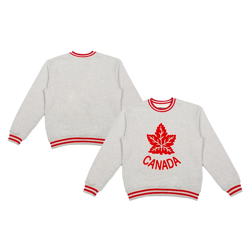 Sweat-shirt unisexe Peace Collective gris Hockey Canada à col rond épais