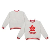 Sweat-shirt unisexe Peace Collective gris Hockey Canada à col rond épais