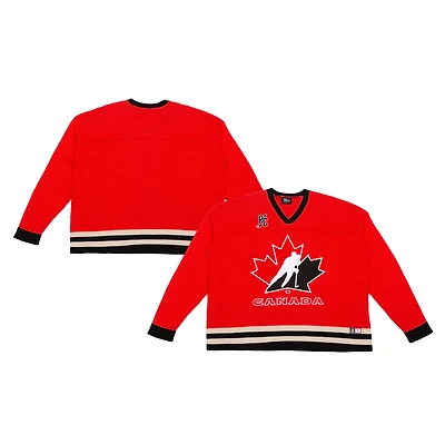 Unisex Peace Collective Red Hockey Canada Knit Sweater