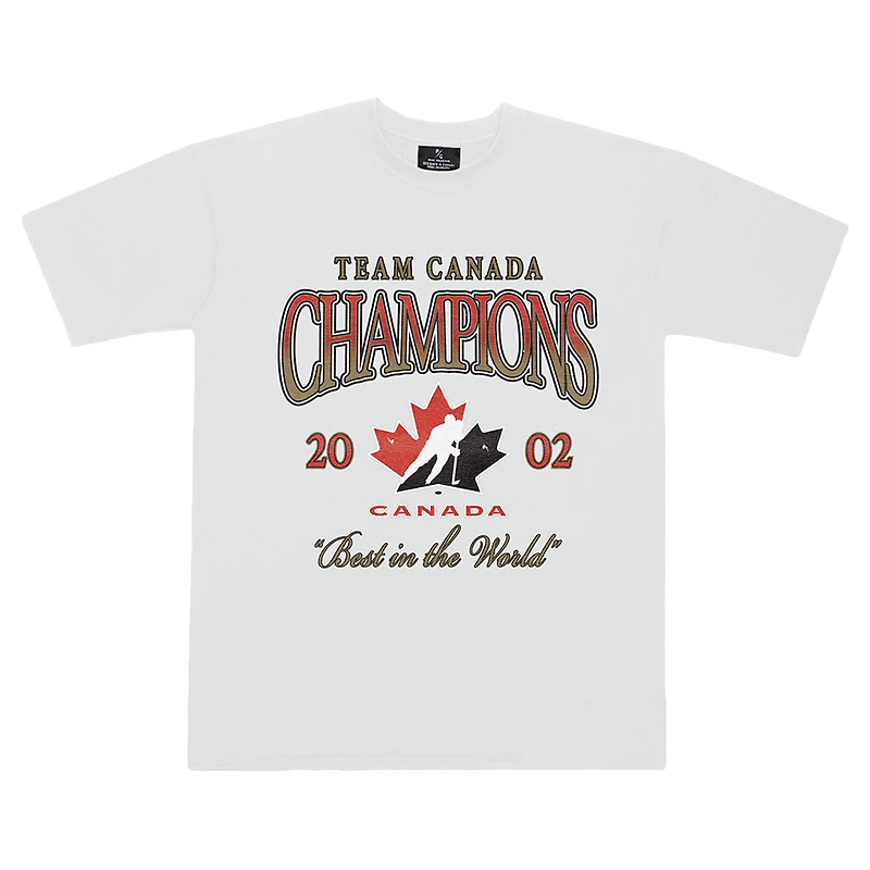 Unisex Peace Collective  White Hockey Canada 2002 Champions Heavyweight T-Shirt
