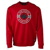 Unisex Red Hockey Canada Circle Sweatshirt