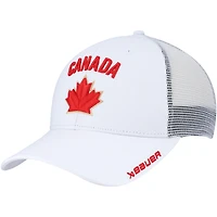 Casquette de camionneur ajustable unisexe blanche Hockey Canada 2024