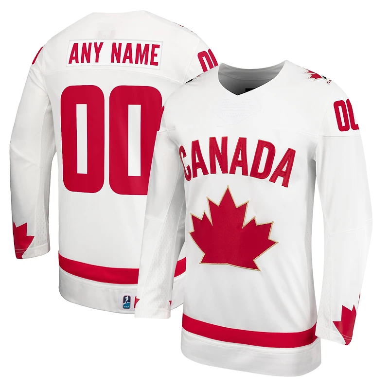 Maillot réplique alternatif personnalisé unisexe blanc de Hockey Canada