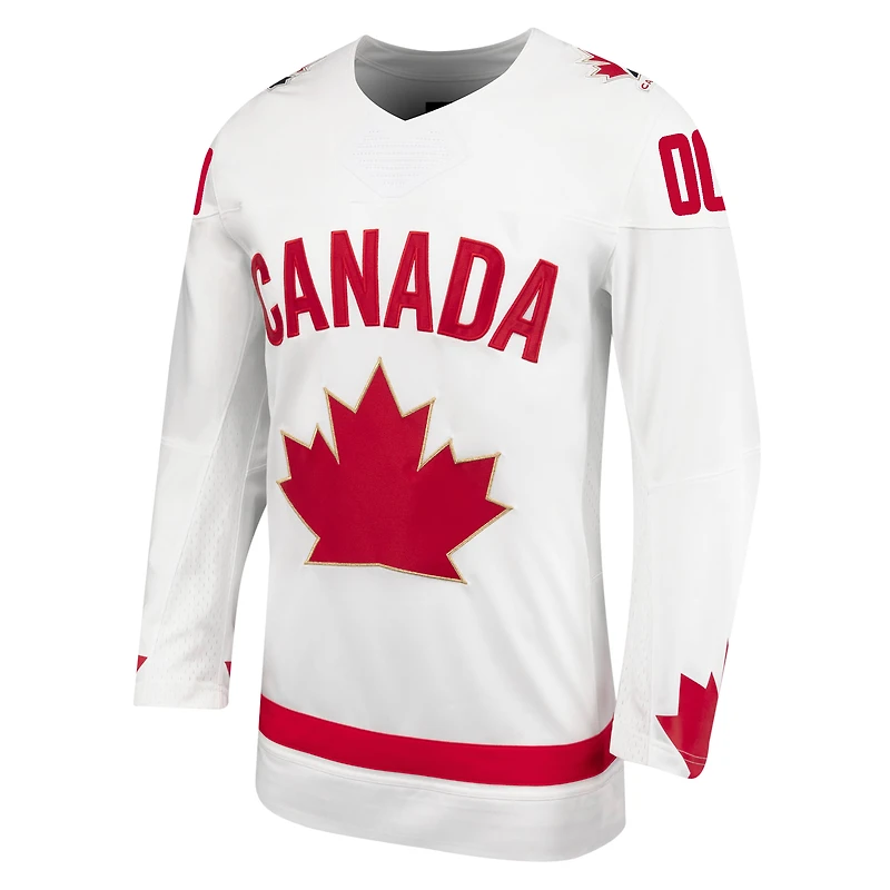 Maillot réplique alternatif personnalisé unisexe blanc de Hockey Canada