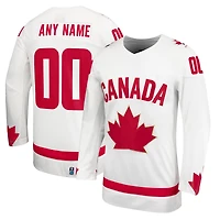 Unisex White Hockey Canada Alternate Replica Custom Jersey