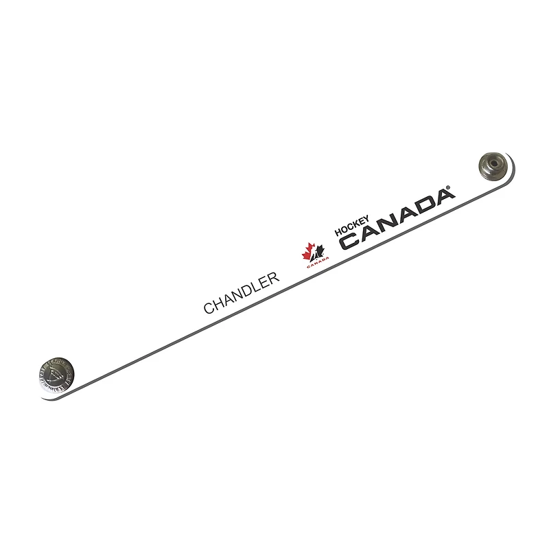 Bracelet mince en cuir personnalisé de Hockey Canada, blanc