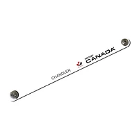 Bracelet mince en cuir personnalisé de Hockey Canada, blanc