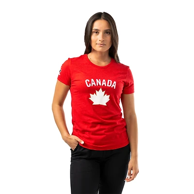 Women's Bauer Hockey  Red Canada Graphic T-Shirt