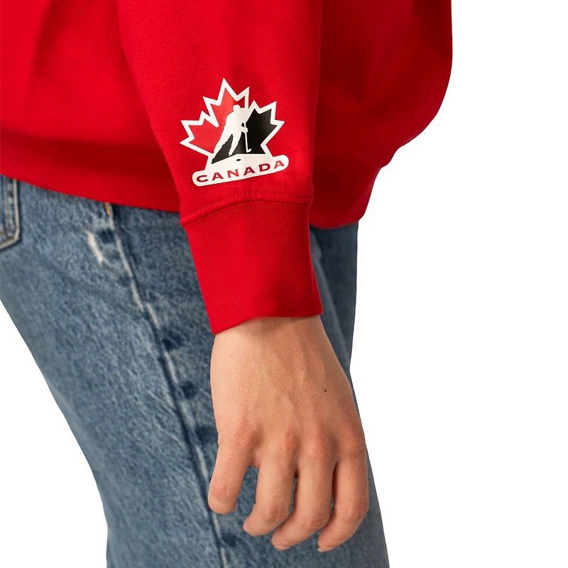 Women's Bauer Hockey  Red Canada Lightweight Hoodie