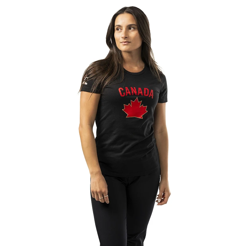 Women's  Black Hockey Canada Graphic T-Shirt
