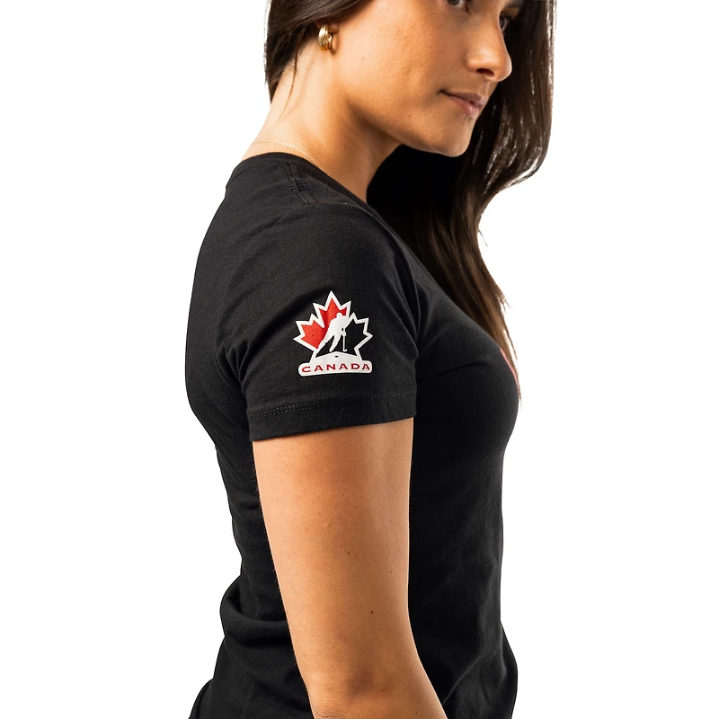 Women's  Black Hockey Canada Graphic T-Shirt