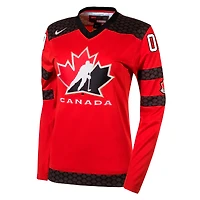 Chandail pour femmes Nike Replica de Hockey Canada rouge personnalisé