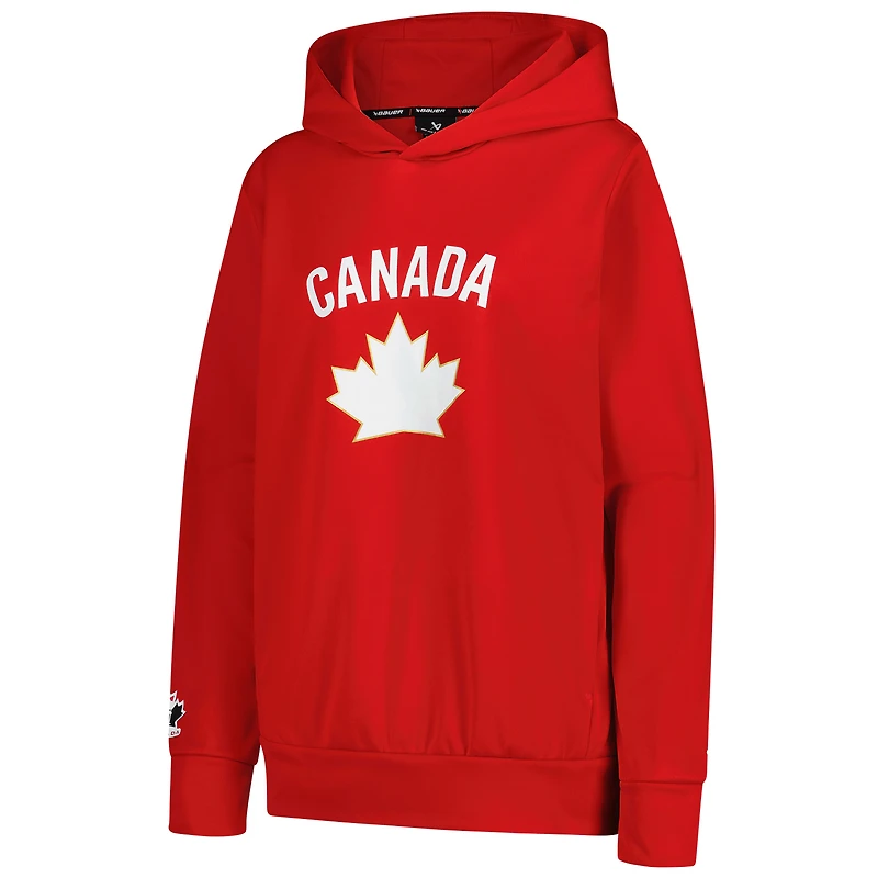Chandail à capuchon rouge pour femme Hockey Canada 2024