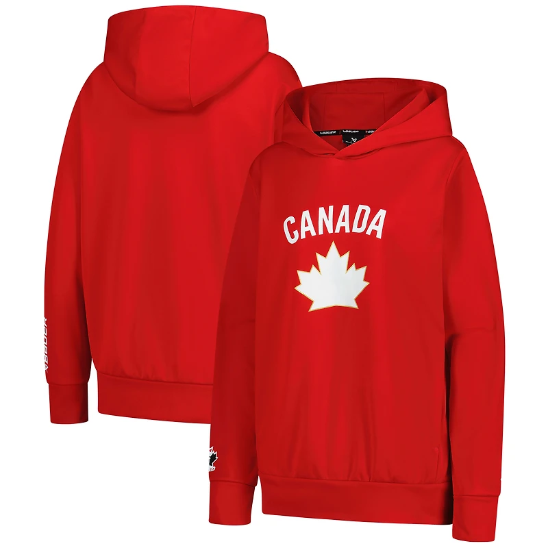 Chandail à capuchon rouge pour femme Hockey Canada 2024