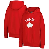 Chandail à capuchon rouge pour femme Hockey Canada 2024