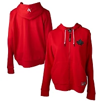 Sweat à capuche zippé rouge pour femmes de Hockey Canada