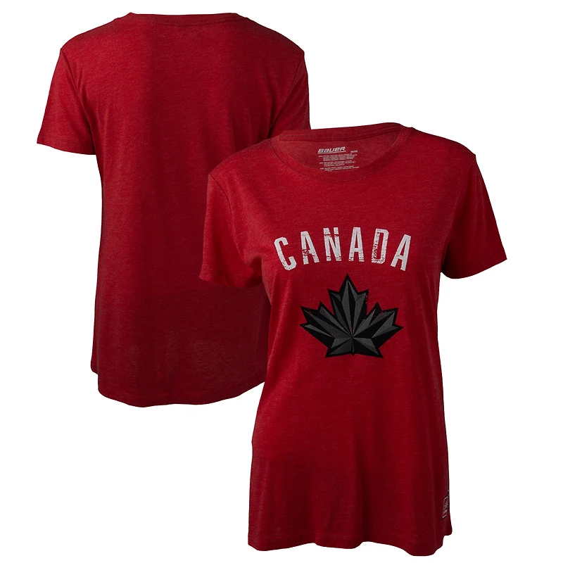 Women's Red Hockey Canada Tri-Blend T-Shirt