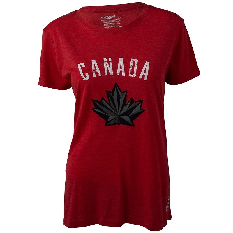 Women's Red Hockey Canada Tri-Blend T-Shirt