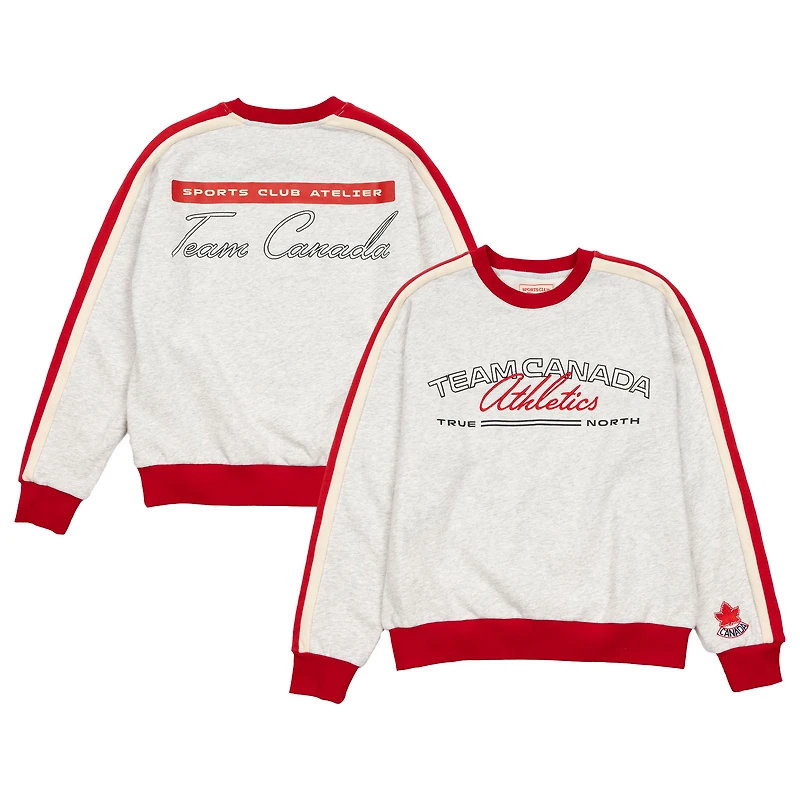 Sweat-shirt polaire gris de hockey sur gazon pour femmes, style club sport, Canada Northern Athletics