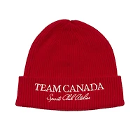 Atelier du club de sport féminin Hockey Canada Bonnet tricoté rouge à revers