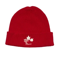 Atelier du club de sport féminin Hockey Canada Bonnet tricoté rouge à revers