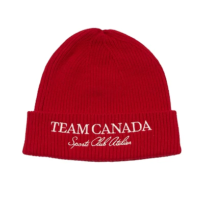 Women's SPORTS CLUB ATELIER Hockey Canada Red Cuffed Knit Hat