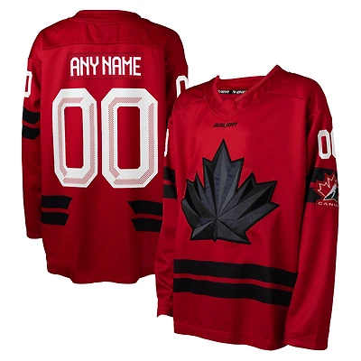 Youth  Red Hockey Canada 2026 Replica Custom Jersey