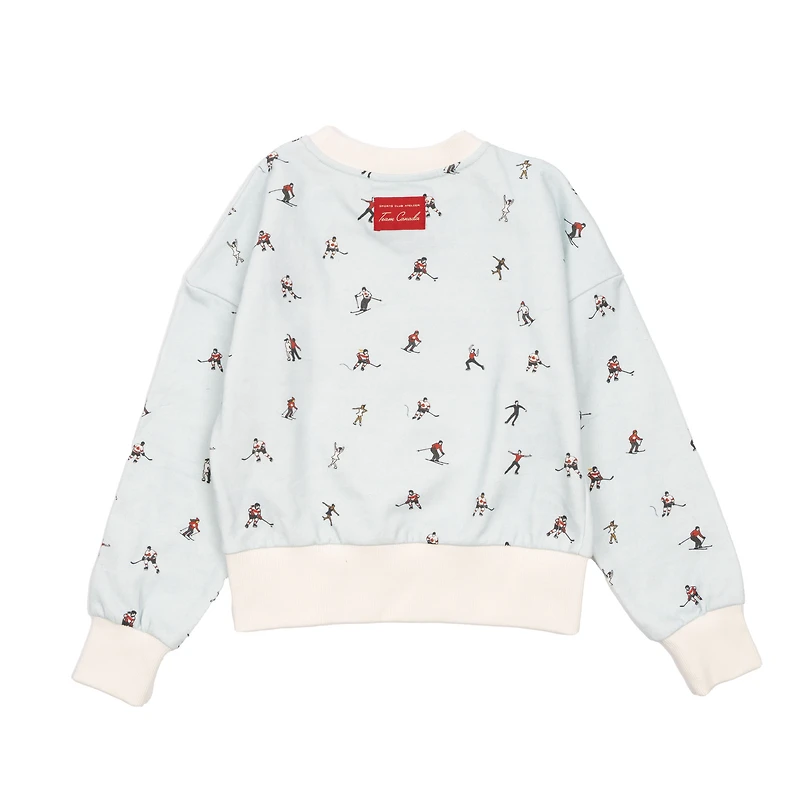 Youth SPORTS CLUB ATELIER Light Blue Hockey Canada Fleece Sweatshirt