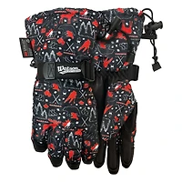 Gants Watson pour jeunes Noir/Rouge Gants North of 49 Hockey Canada