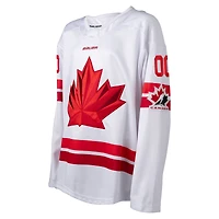 Youth  White Hockey Canada 2026 Replica Custom Jersey