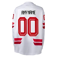 Maillot réplique personnalisé de Hockey sur glace blanc pour jeunes, Canada 2026