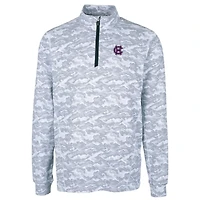 Pull-over extensible à fermeture éclair quart de tour pour homme, couleur charbon, style Traverse, motif camouflage Holy Cross Crusaders, grandes tailles