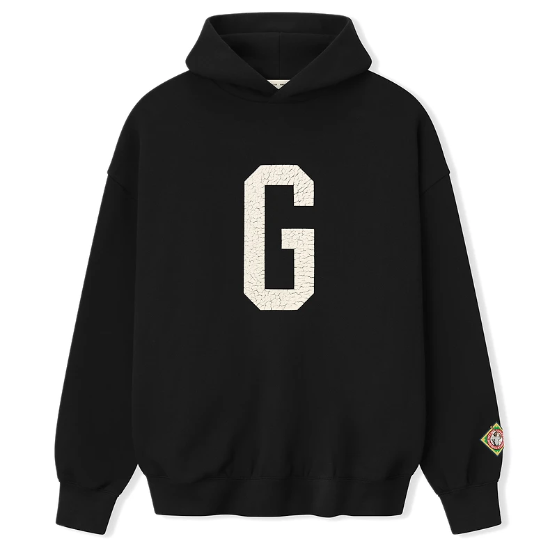 Men's Black Homestead Grays Fear of God x Negro Leagues Baseball Museum Fleece Pullover Hoodie