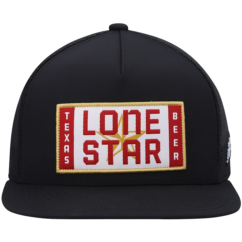 Men's HOOey Black Lone Star Logo Trucker Snapback Hat