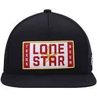 Men's HOOey Black Lone Star Logo Trucker Snapback Hat