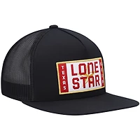 Men's HOOey Black Lone Star Logo Trucker Snapback Hat